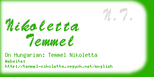 nikoletta temmel business card